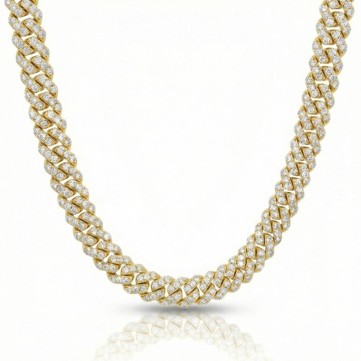 Diamond Straight Edge Cuban Chain 8MM