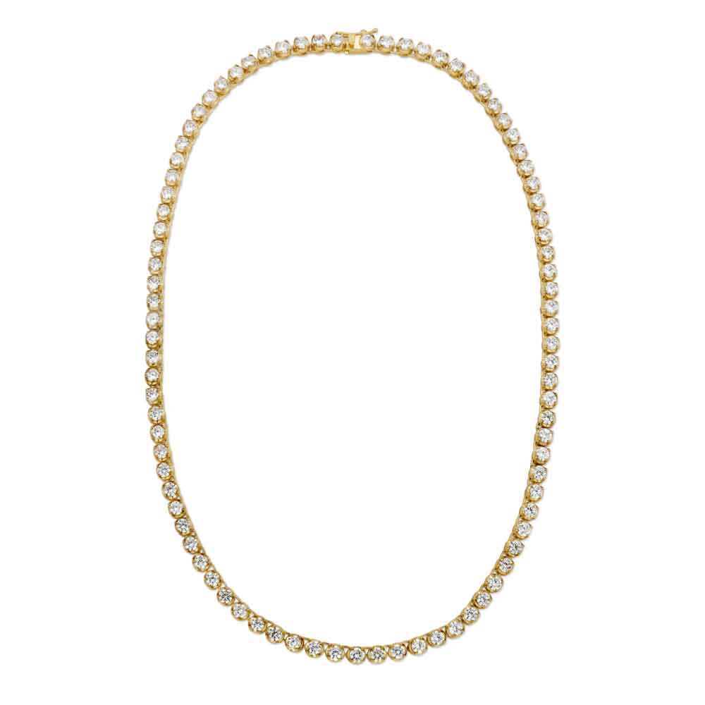 Tennis Gold Chain Diamond Buttercup 4mm The The Gold Gods top view