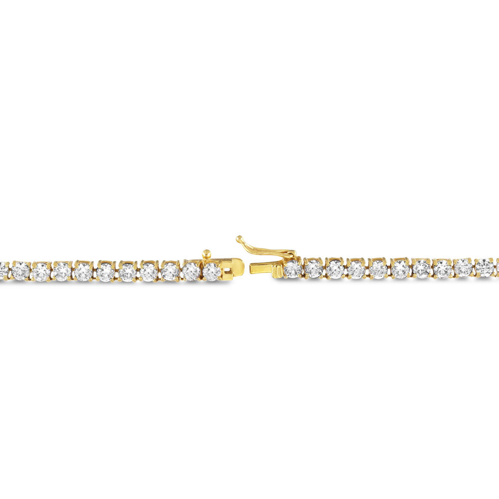 Mens Gold Tennis Chain Necklace 6mm The Gold Gods 4