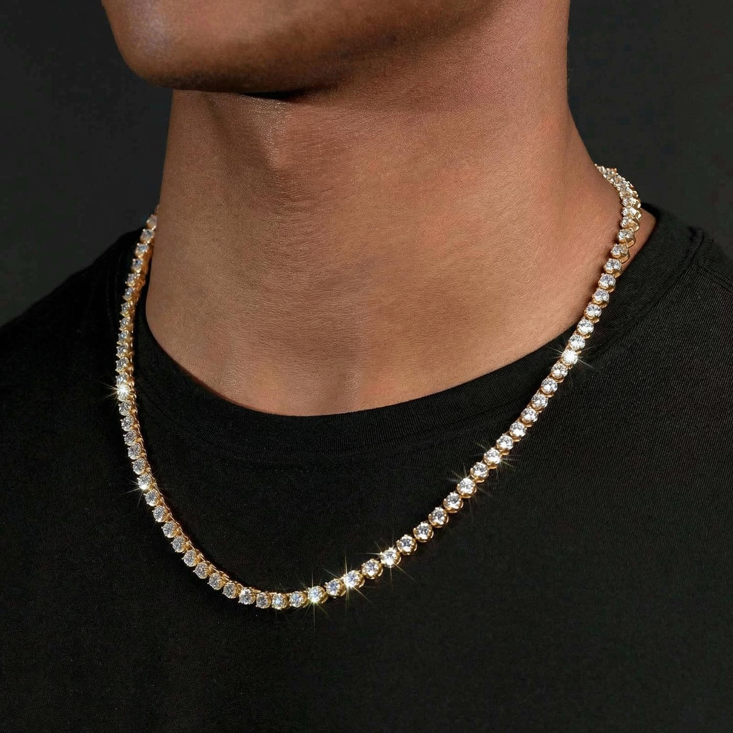 4mm Diamond Buttercup Tennis chain The Gold Gods  