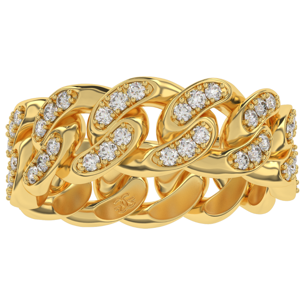 6MM-DIAMOND-CUBAN-RING-the-gold-gods-mens-jewelry-18k-gold-plated-top-view