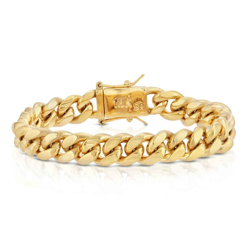 Miami Cuban Link Bracelet 10mm Gold God's under  view