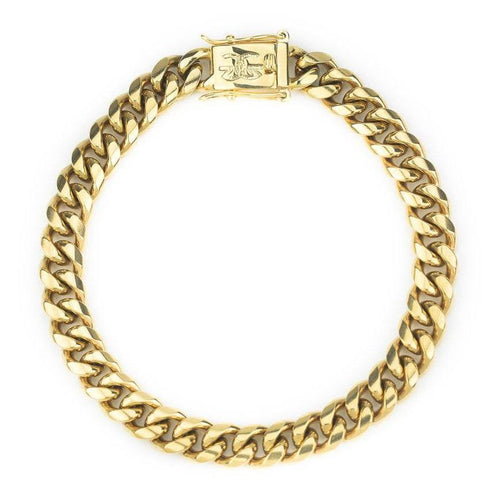 Miami Cuban Link Bracelet (6mm) The Gold Gods top view