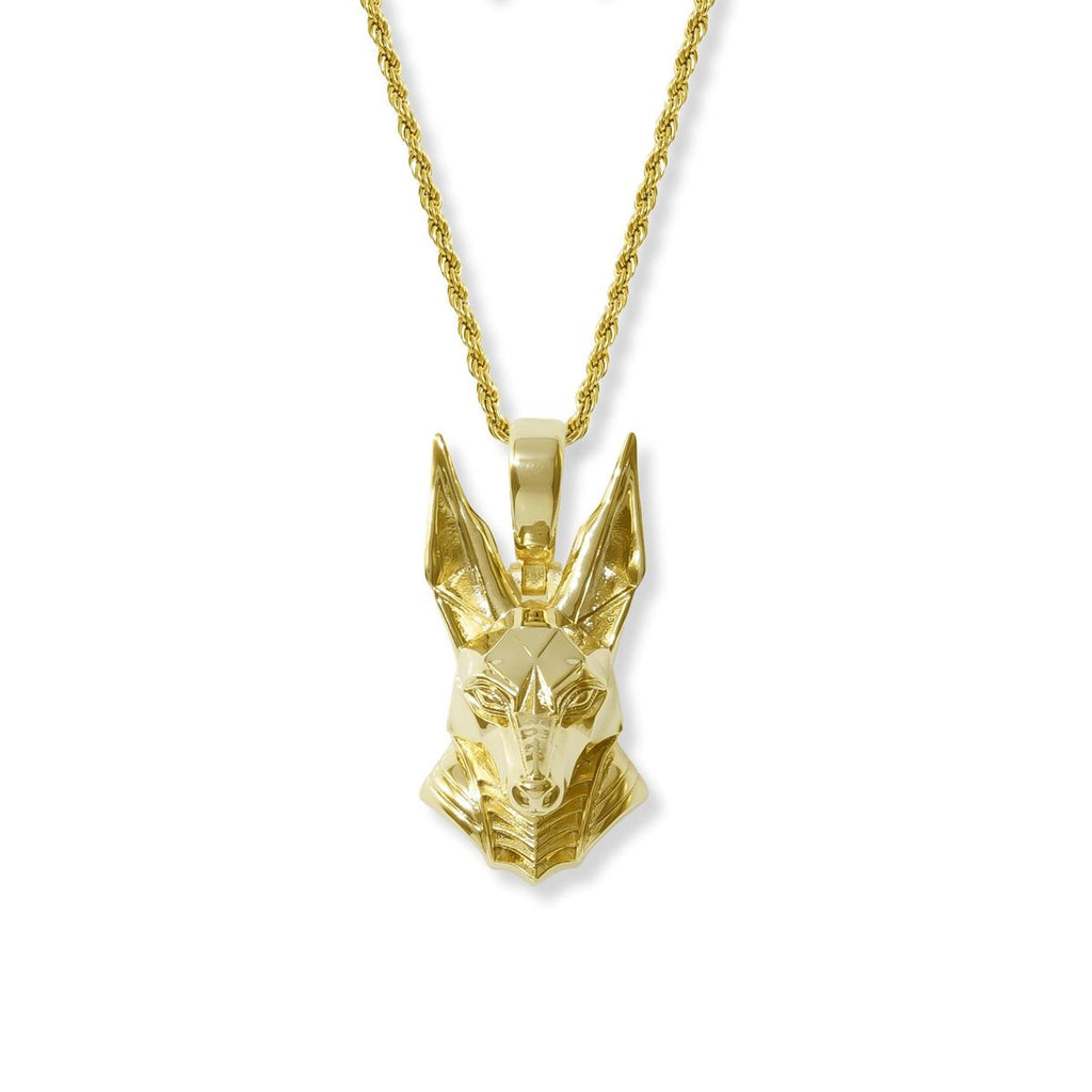 Anubis Necklace Pendant and Rope Chain