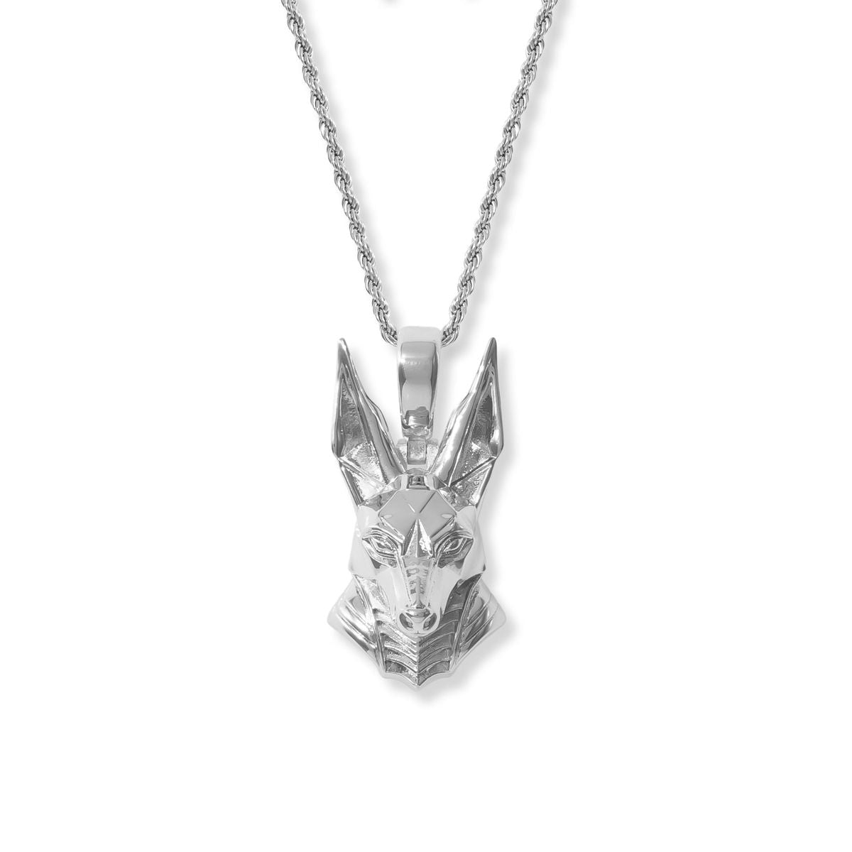 Anubis Necklace Pendant and Rope Chain