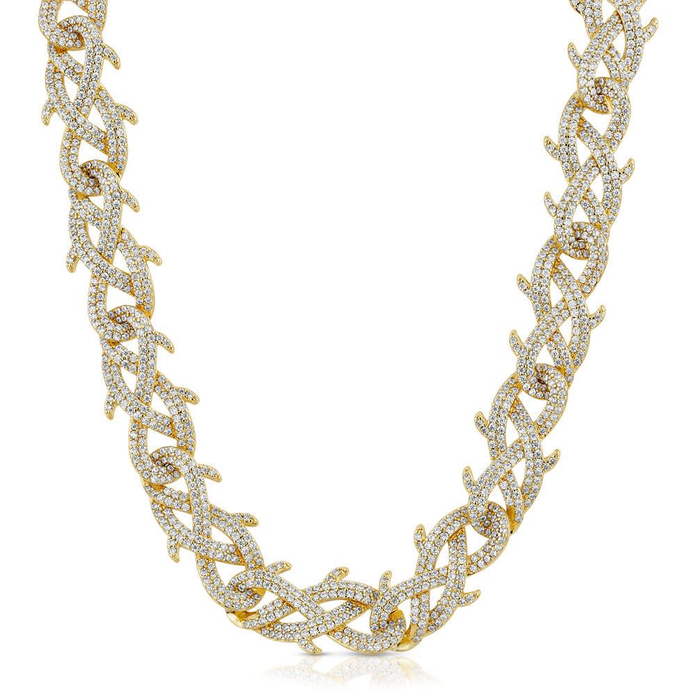 Diamond Crown Of Thrones Link Chain 10MM