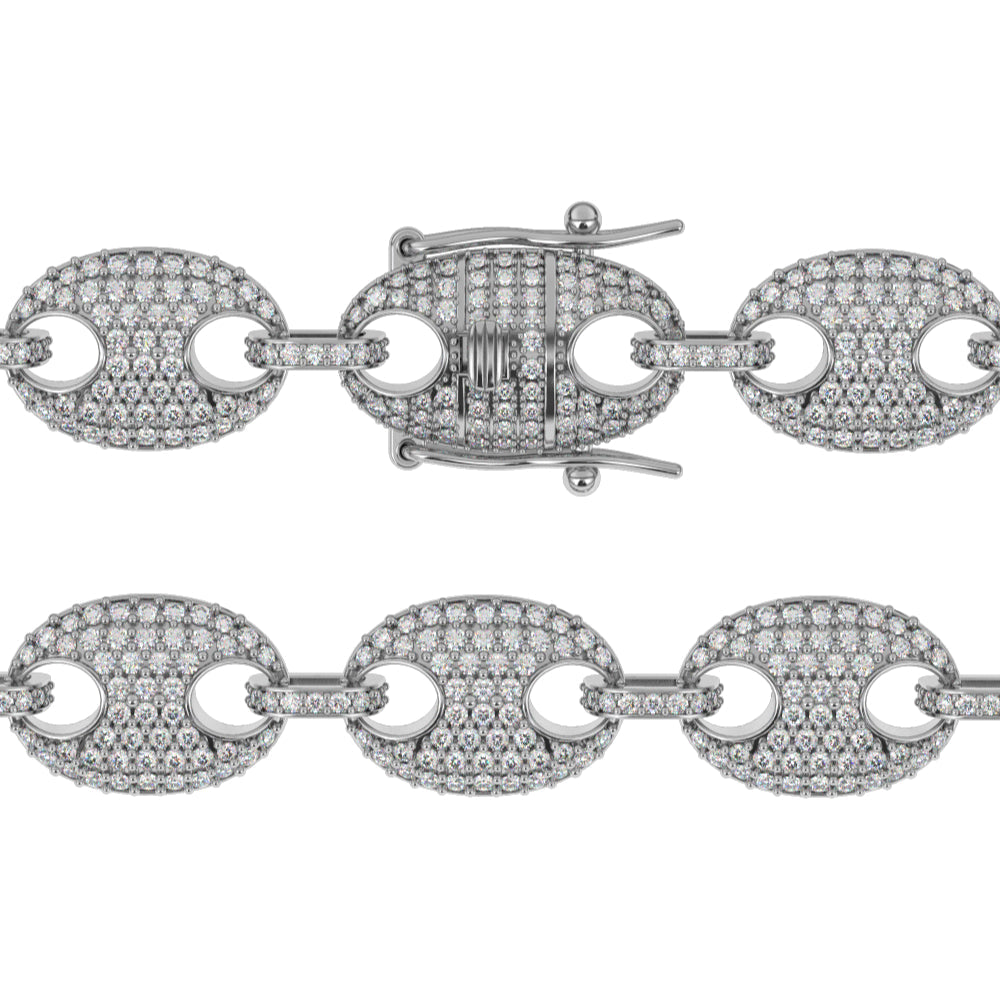 DIAMOND-puff-LINK-CHAIN-lock-view-gold-chain-The-gold-gods-mens-jewelry-white-gold