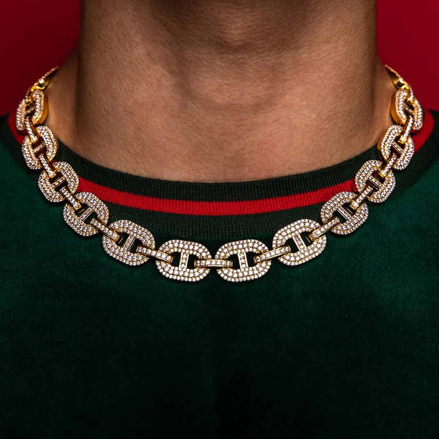 Micro Diamond Mariner Link Chain