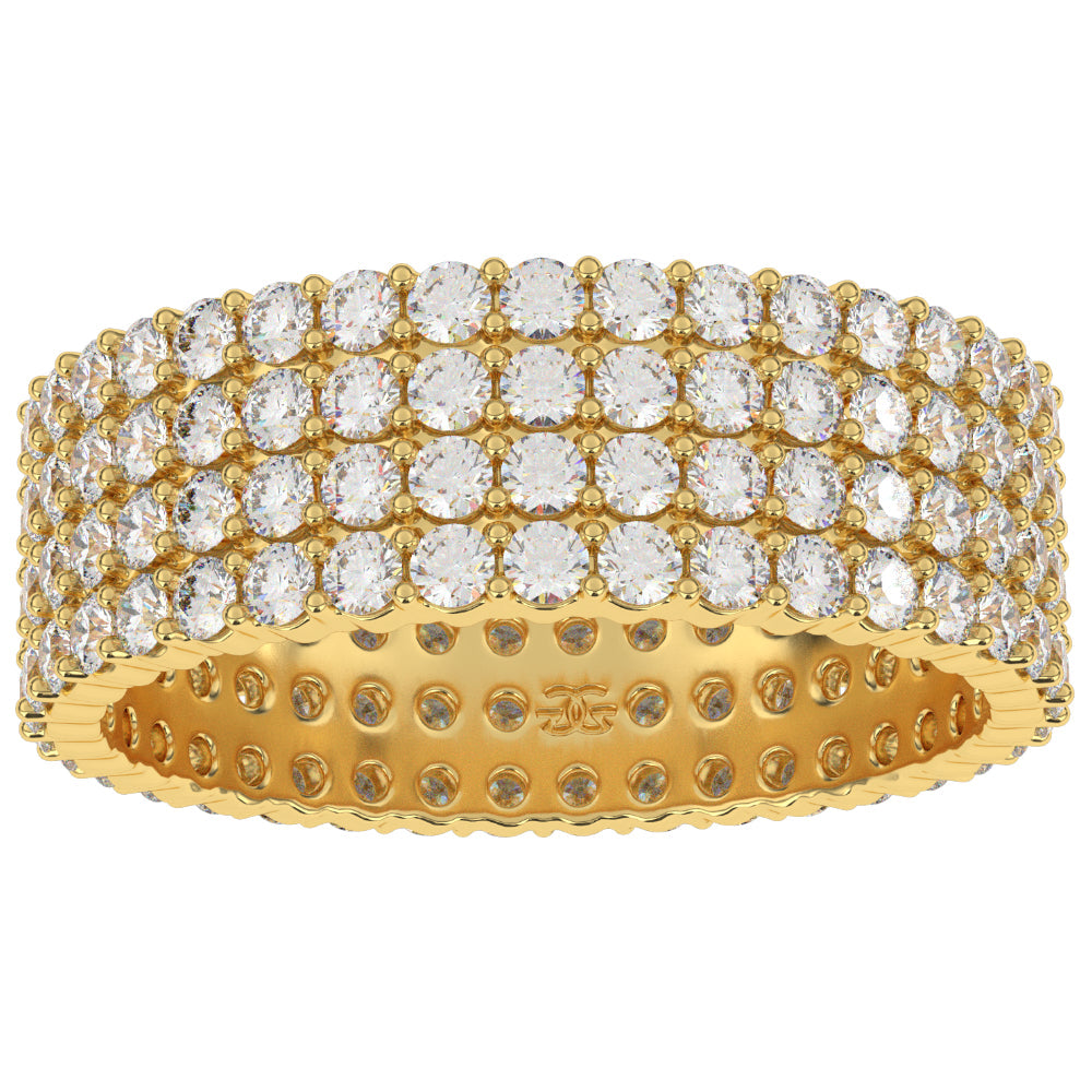 Eternity Diamond Ring 4 Row Stacked The Gold Gods TOP