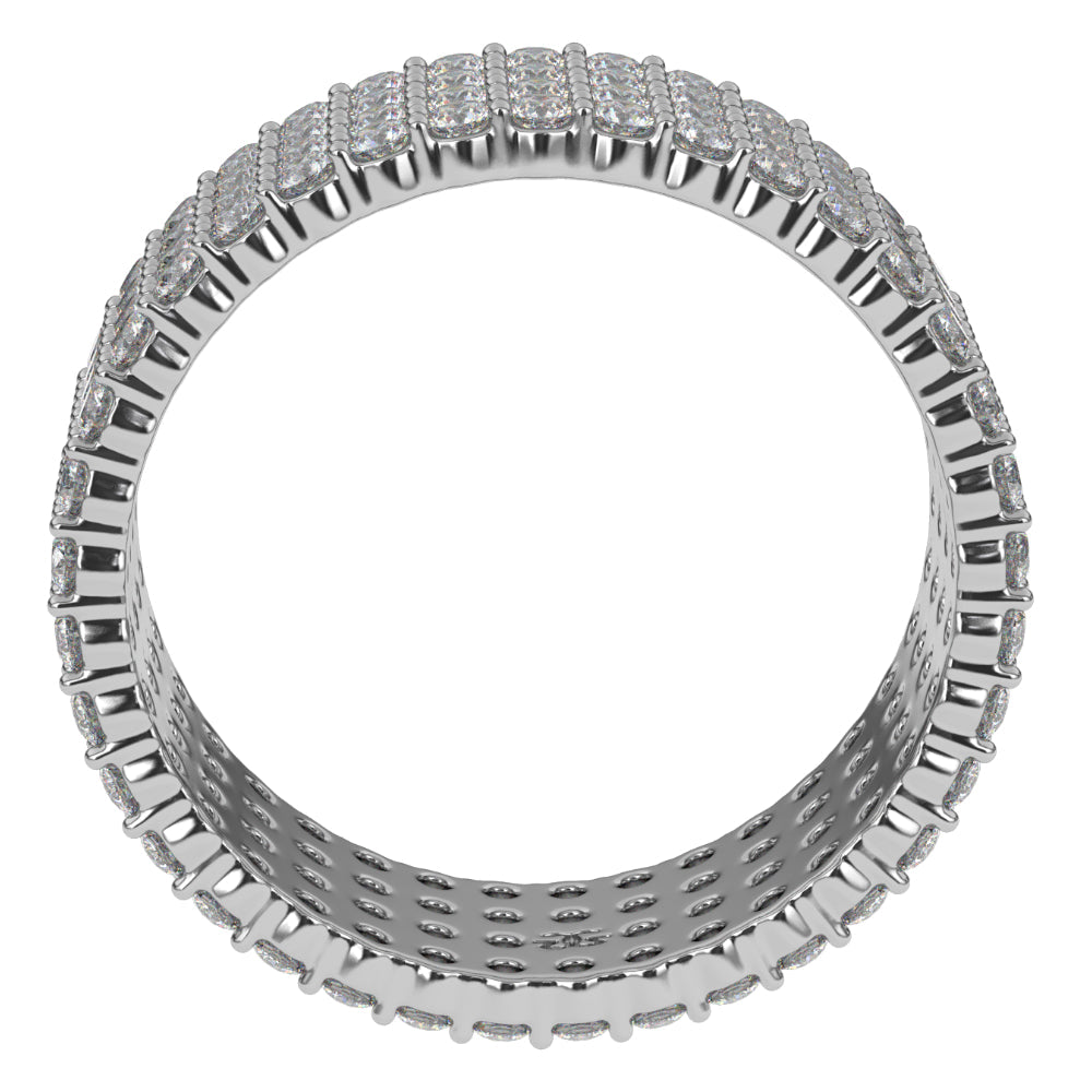 Eternity Diamond Ring 4 Row Stacked The Gold Gods SIDE 1