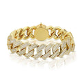 Diamond Baguette Straight Edge Cuban Bracelet 18MM