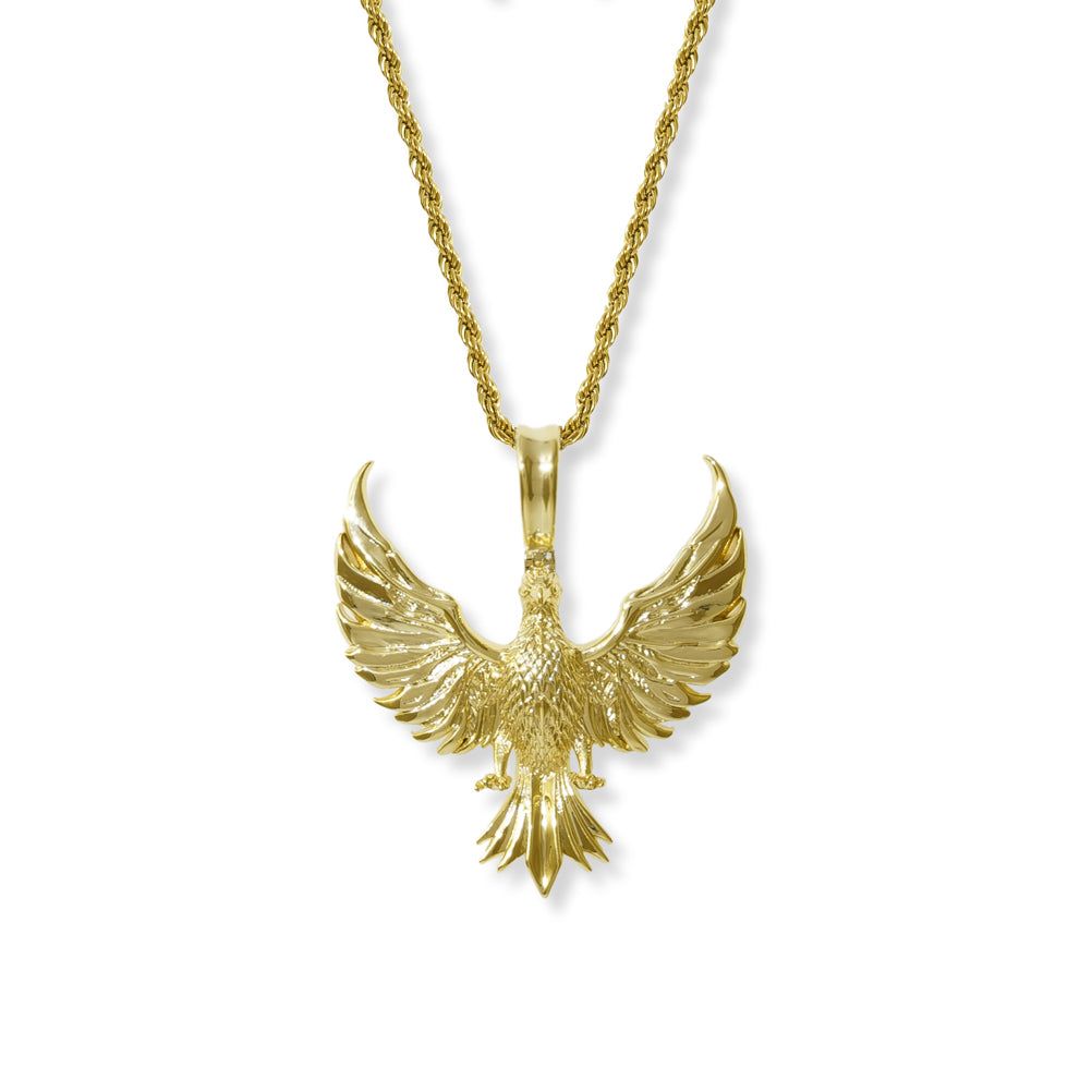 Phoenix Necklace Pendant and Rope Chain