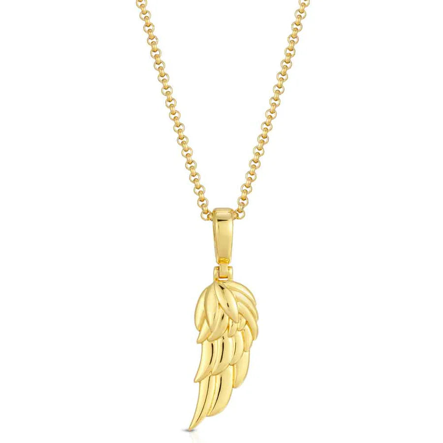 Wing Necklace Pendant and Cable Chain