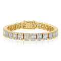 Diamond Baguette Tennis Bracelet The Gold Gods close up view