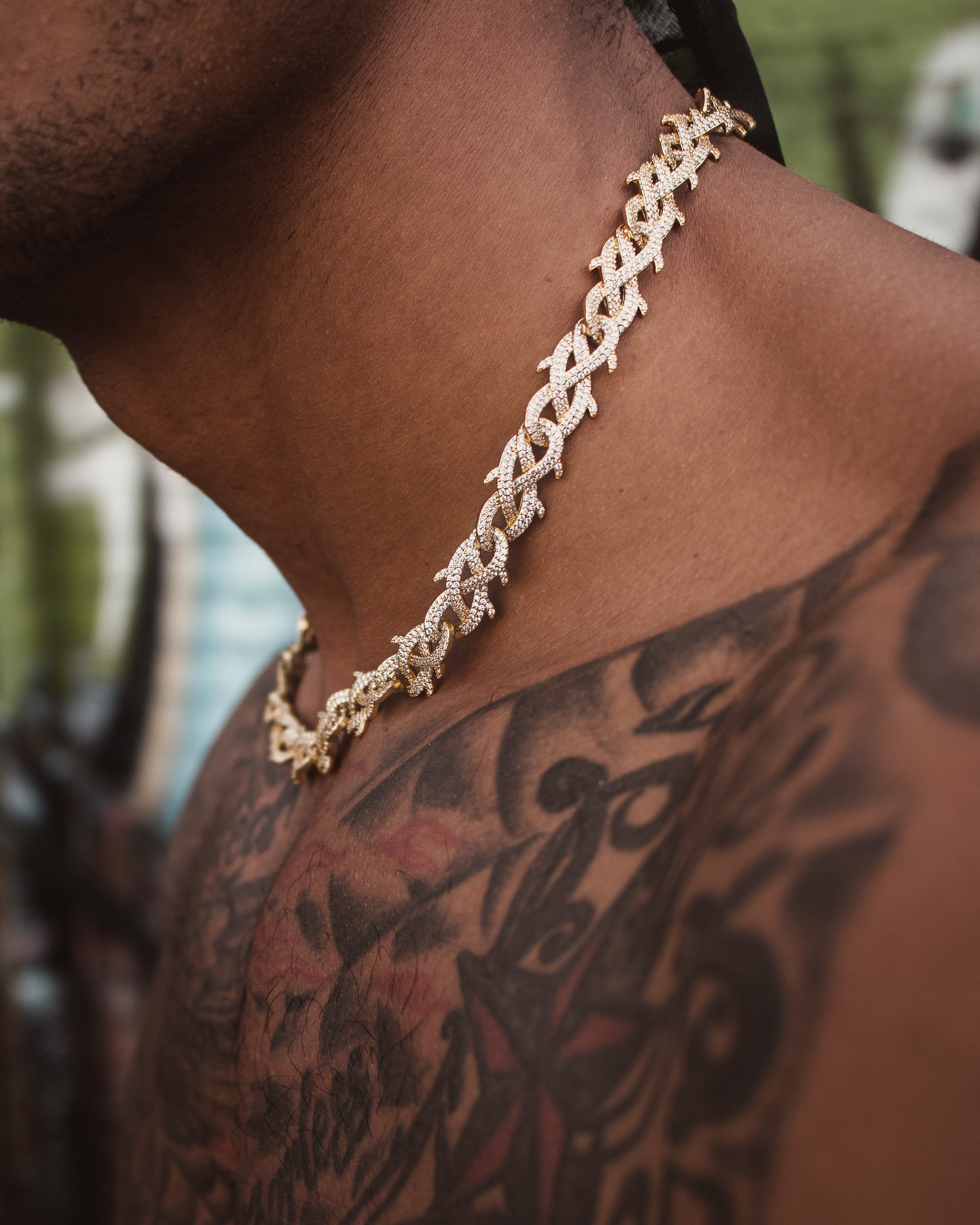 Diamond Crown Of Thorns Chain 10MM