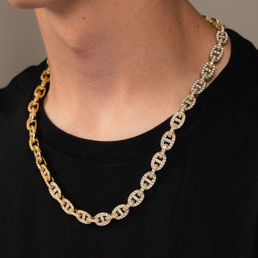 Micro Diamond Mariner Link Chain 10MM