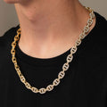 Micro Diamond Mariner Link Chain 10MM