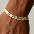 Diamond Straight Edge Cuban Bracelet 8MM
