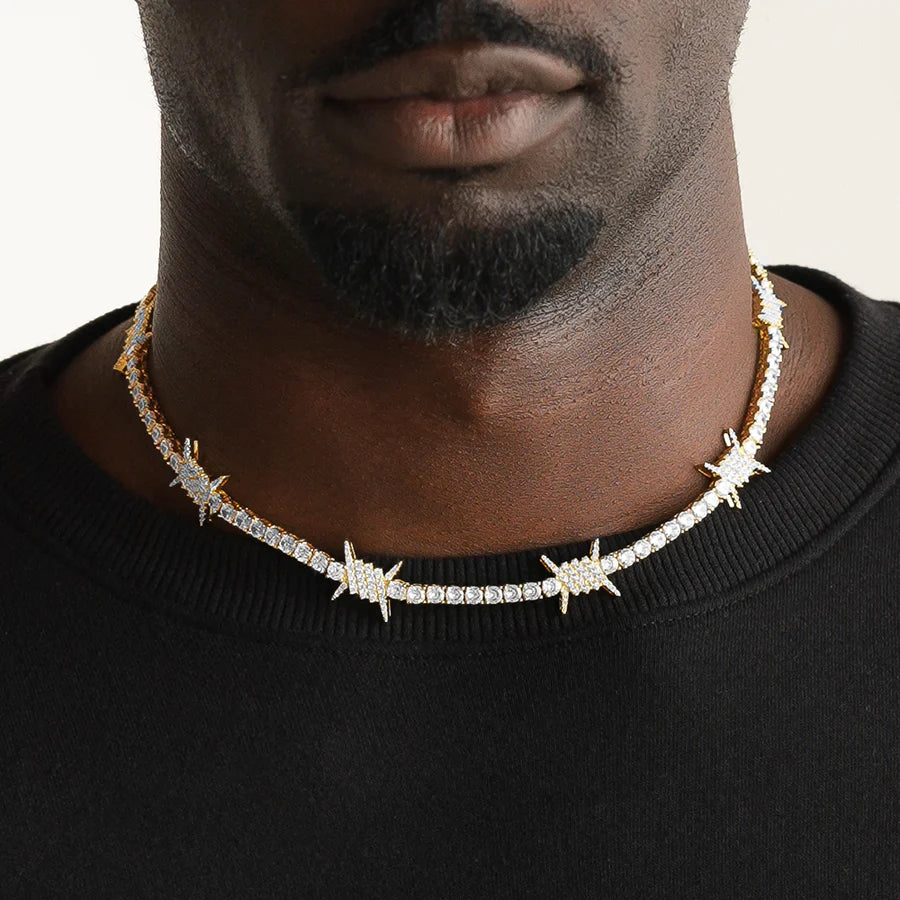Diamond Barbwire Tennis Chain 4MM