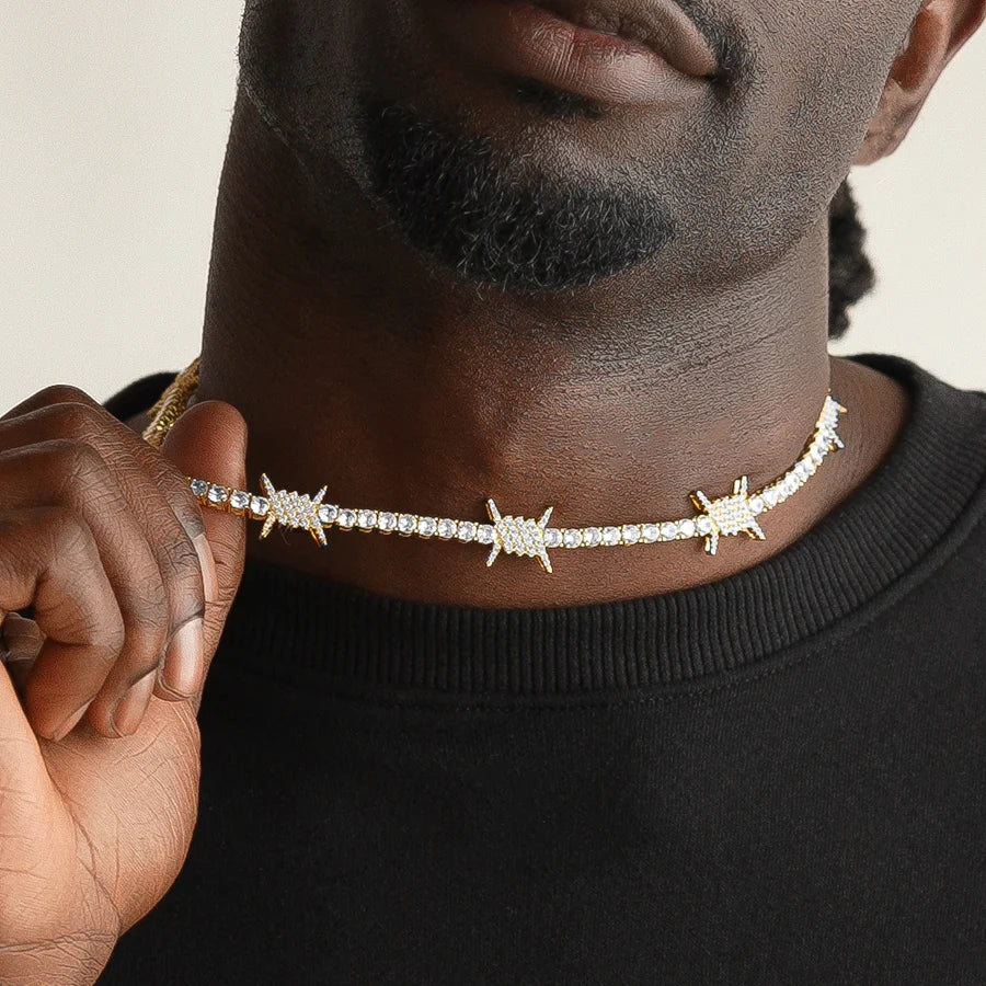 Diamond Barbwire Tennis Chain 4MM