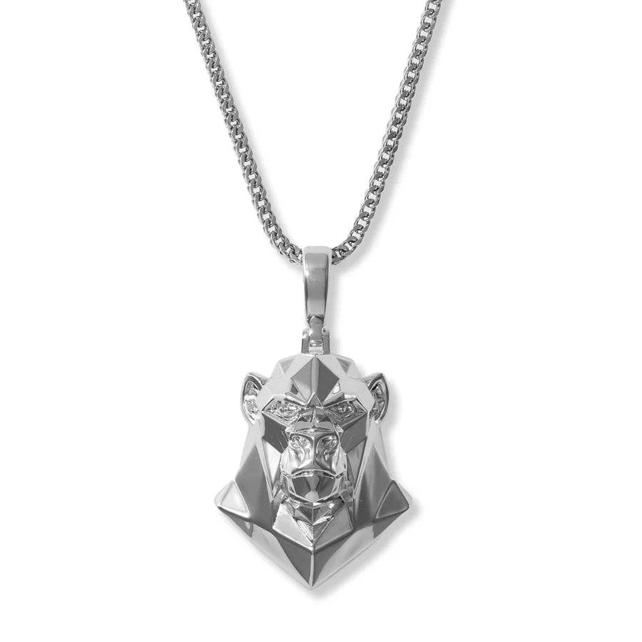 Ape Head Necklace Pendant and Rope Chain