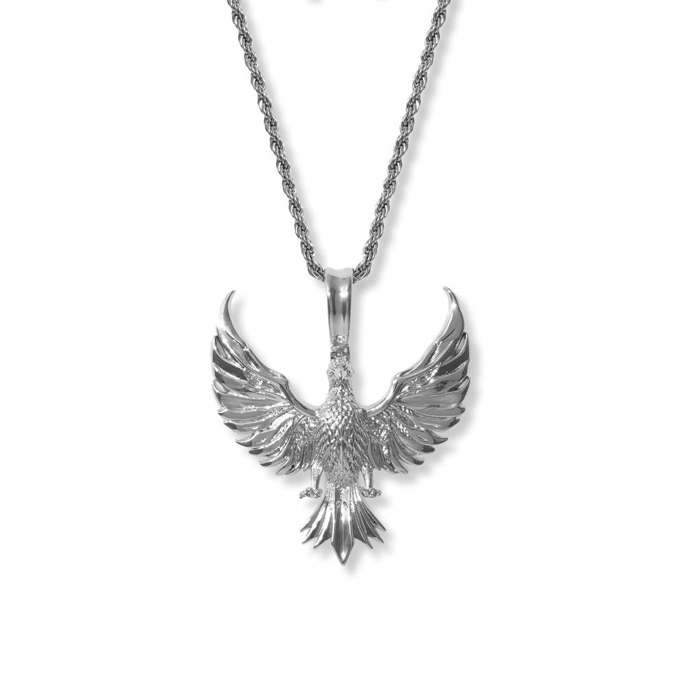 Phoenix Necklace Pendant and Rope Chain