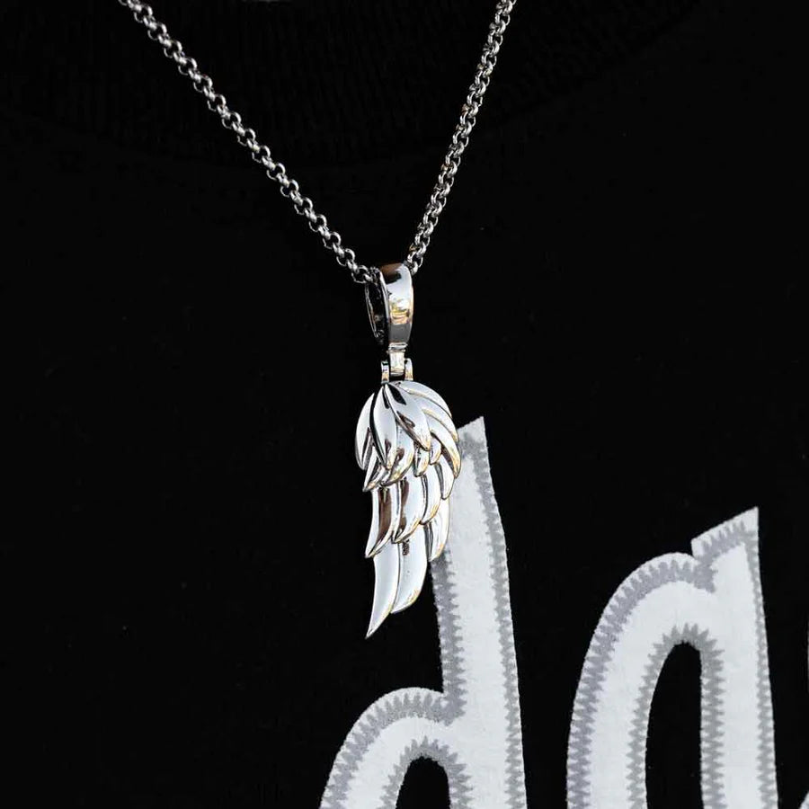 Wing Necklace Pendant and Cable Chain