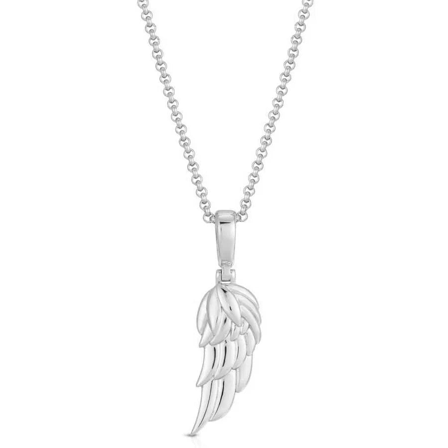 Wing Necklace Pendant and Cable Chain