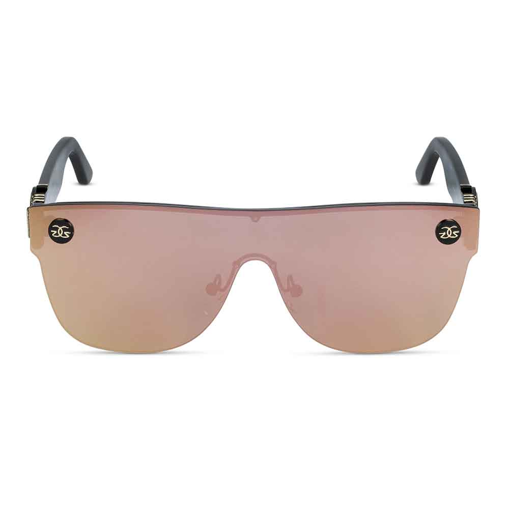 Cronos Glossy Black Sunglasses The Gold Gods Lavender
