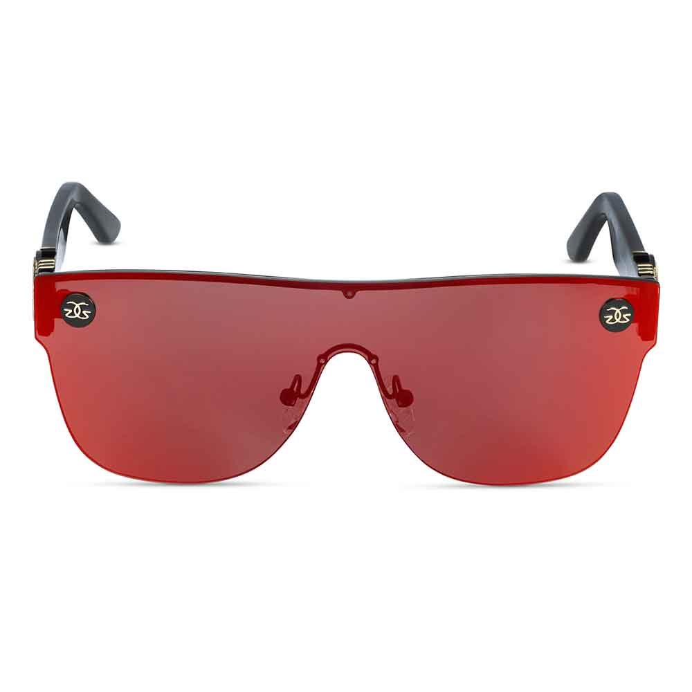 Cronos Glossy Black Sunglasses Red Flash The Gold Gods