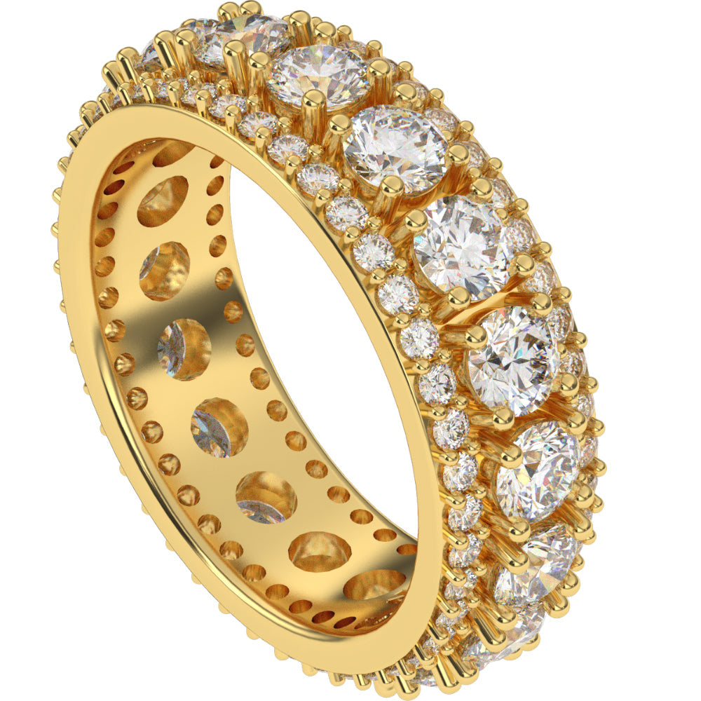 Diamond King's Eternity Ring The Gold Gods Front men's jewelry