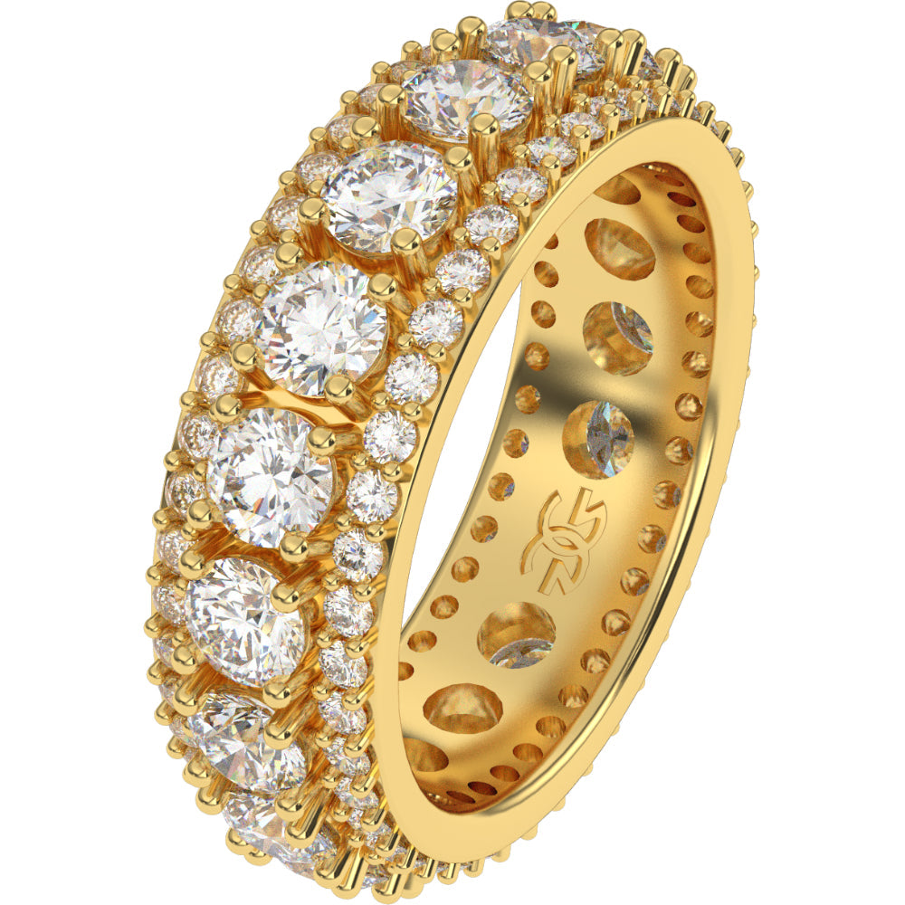 Diamond King's Eternity Ring The Gold Gods Front men's jewelry 2