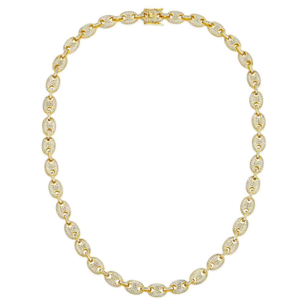 Diamond puff Link Chain The Gold Gods Full