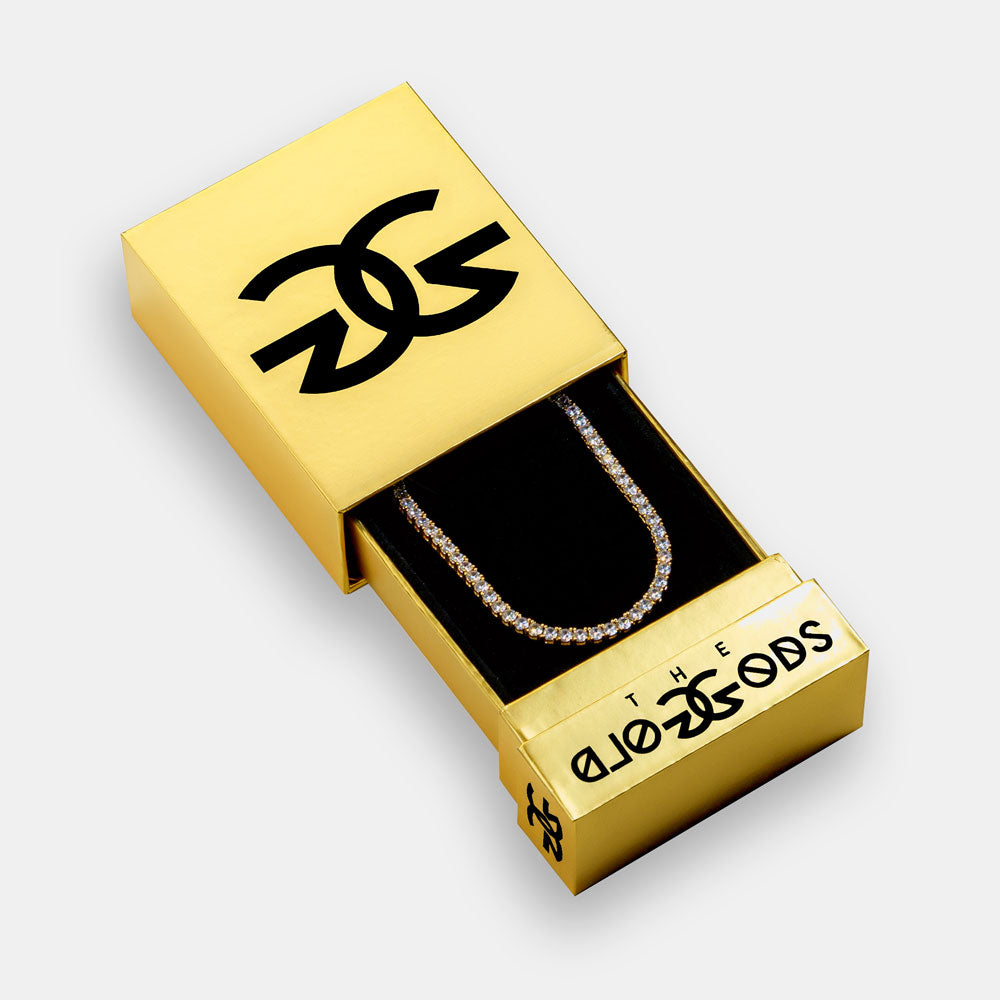 Gold Gods 4mm Tennis Chain Packaging