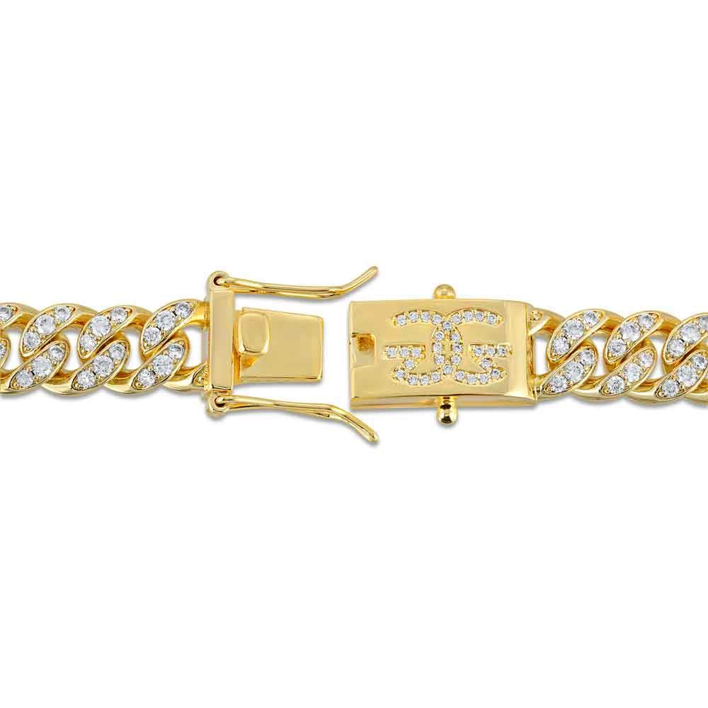 Gold Miami Diamond Cuban Link Chain 8mm The Gold Gods clasp