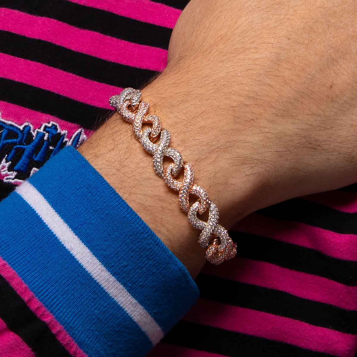 Diamond Infinity Link Bracelet 12MM