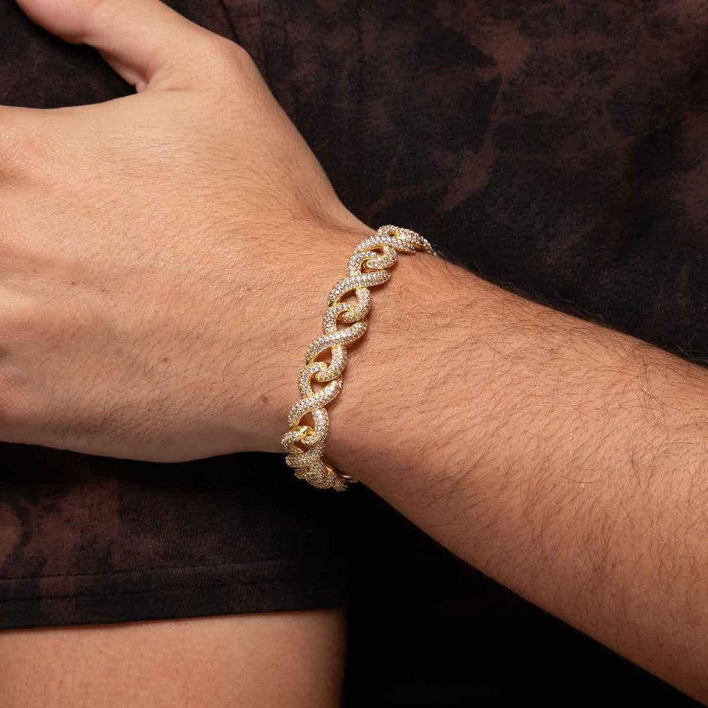 Diamond Infinity Link Bracelet 12MM