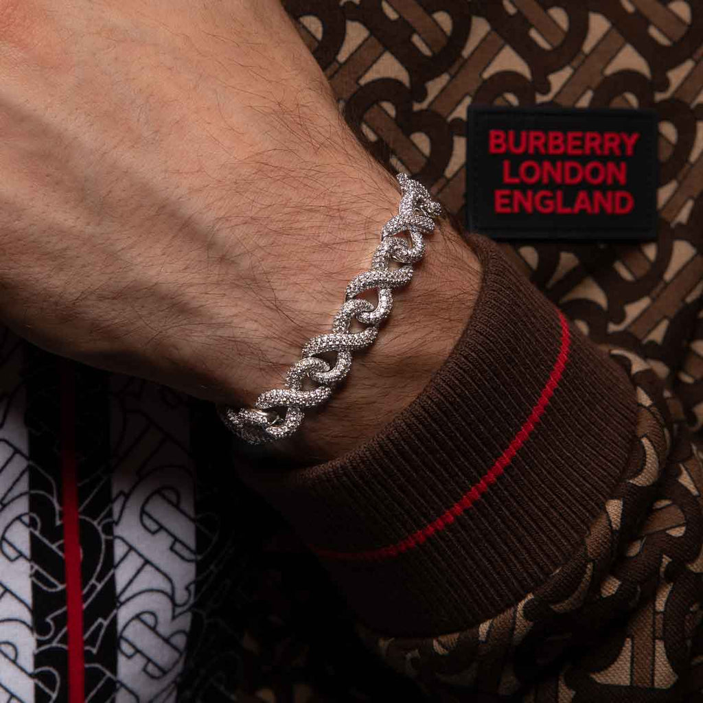 Diamond Infinity Link Bracelet 12MM