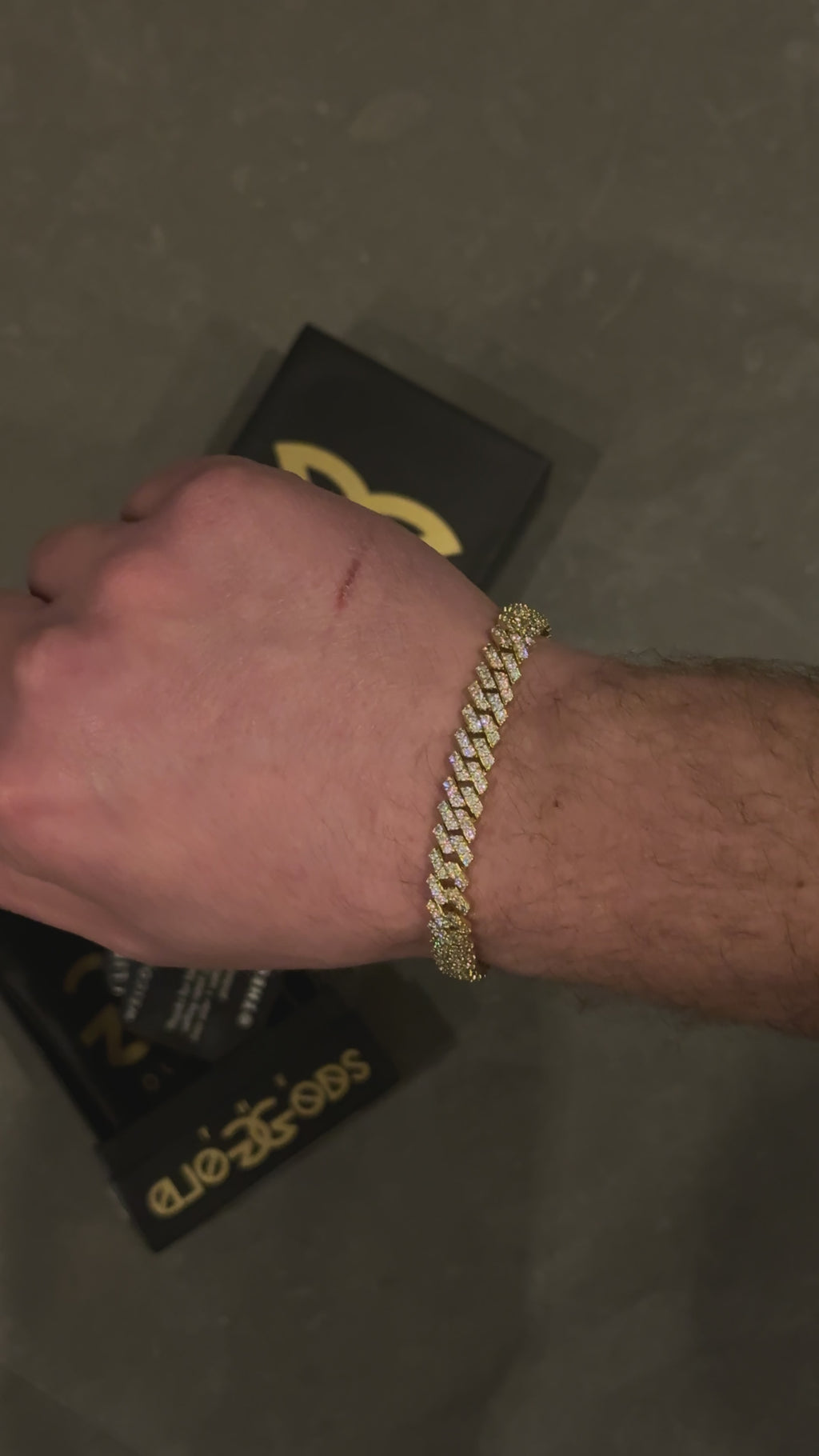 Diamond Straight Edge Cuban Bracelet 8MM