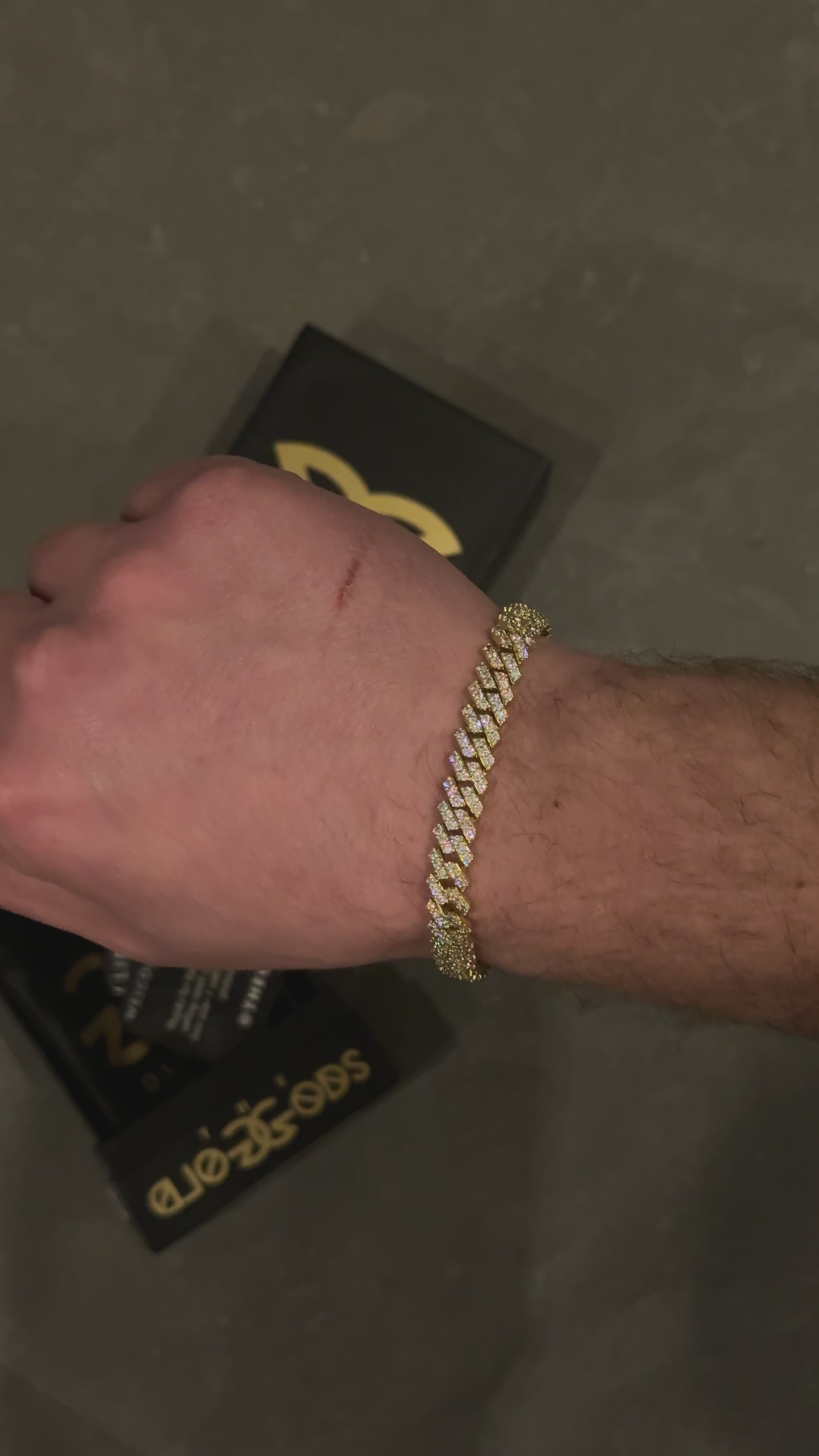 Diamond Straight Edge Cuban Bracelet 8MM