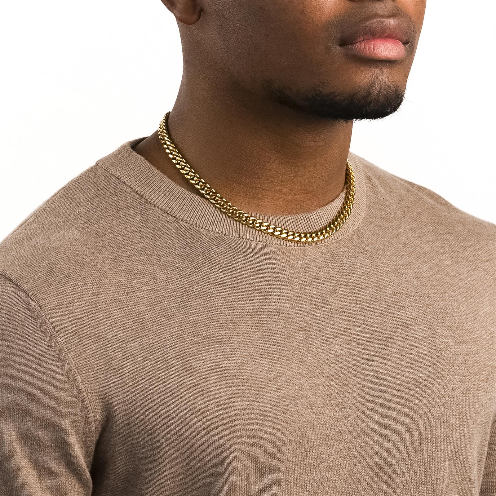 Men's Gold Chain - 8mm Miami Cuban Link - The Gold Gods - 18 inch 3
