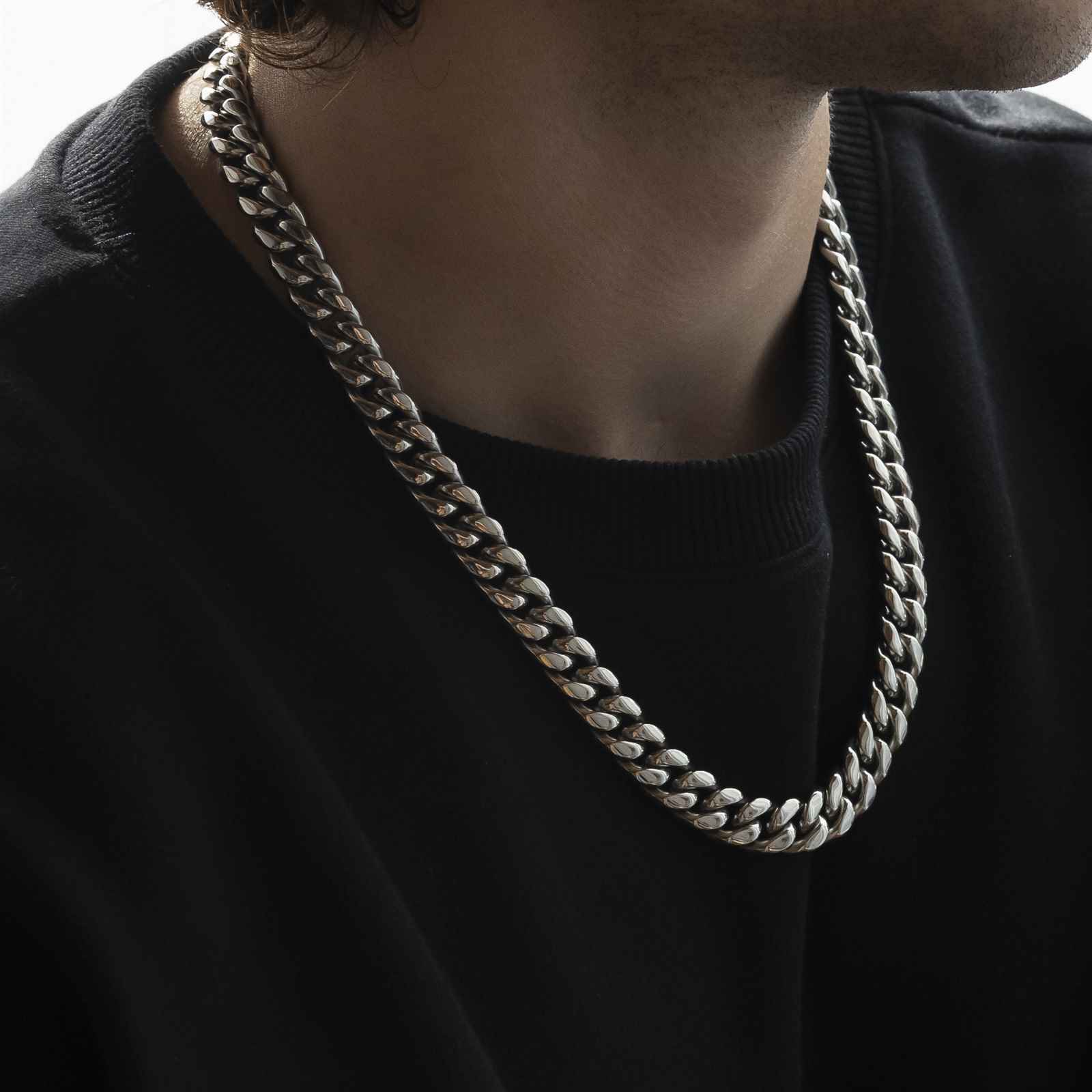 Cuban Link Chain White Gold (12mm) 22"
