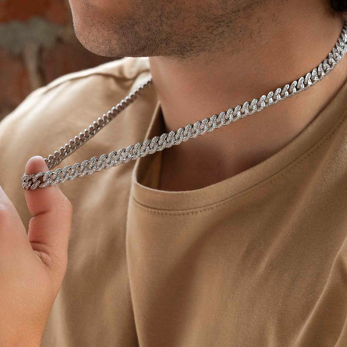 Micro Diamond Cuban Link Chain 8MM